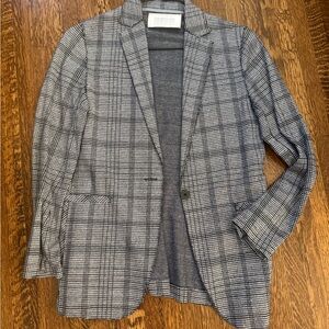 HArris Wharf Women's  Gray Plaid Blazer  Jacket